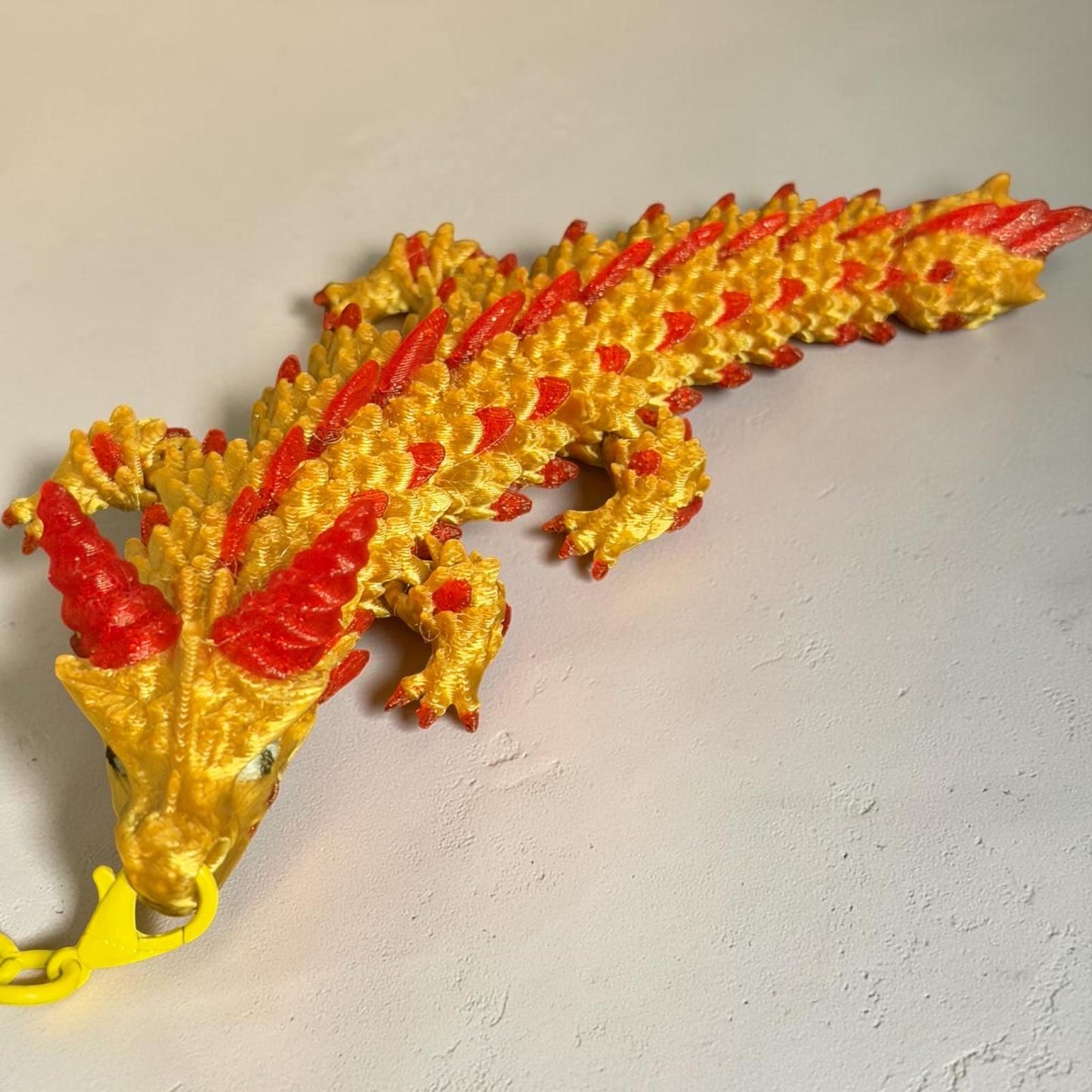 Dragon articulé porte-clé en PLA, figurine flexible kawaii, création artisanale Epoxy Kawaii