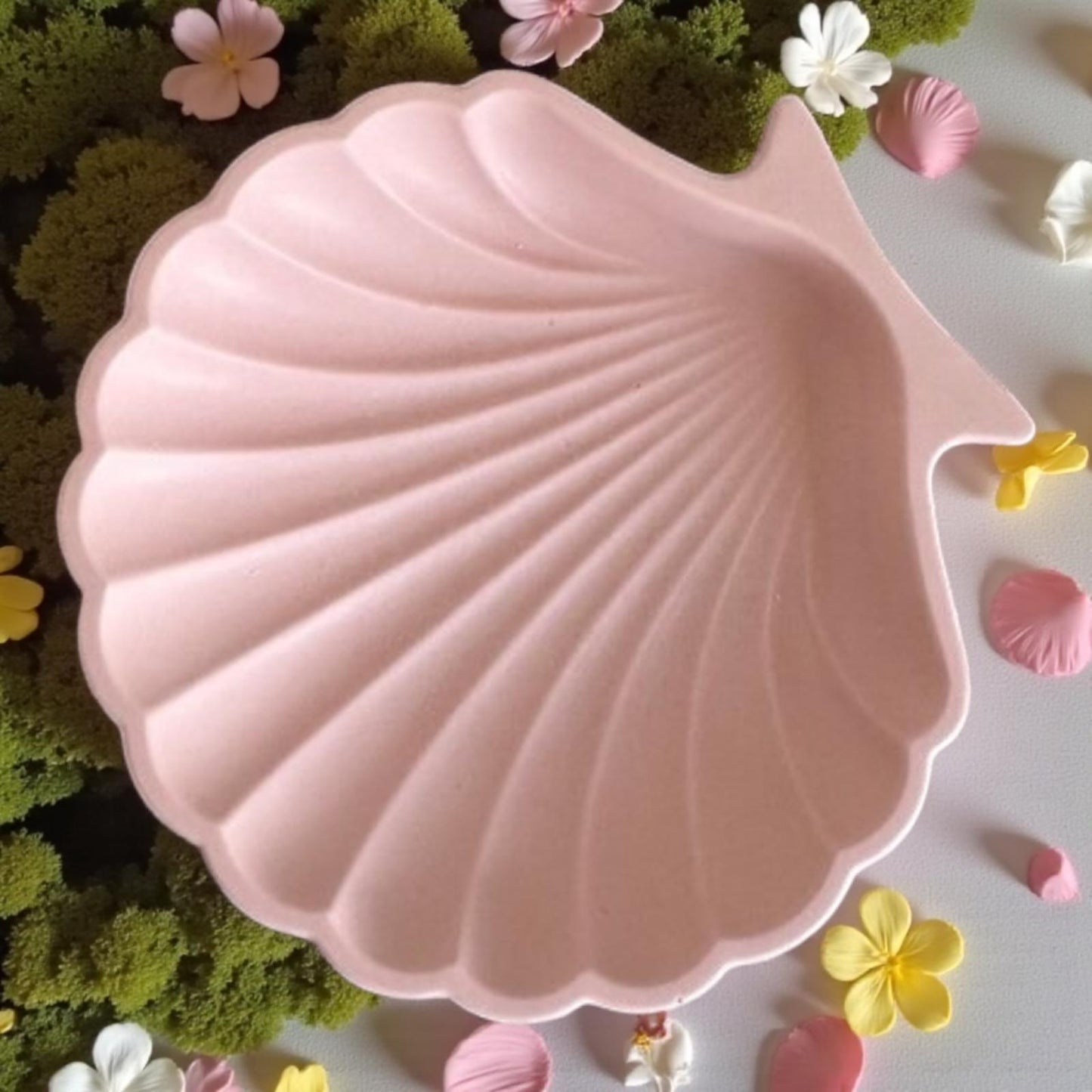 Vide-poche coquillage rose poudré en Jesmonite fait main. Déco kawaii, chic et artisanale – parfait pour offrir ou sublimer ton intérieur. Epoxy Kawaii 💗