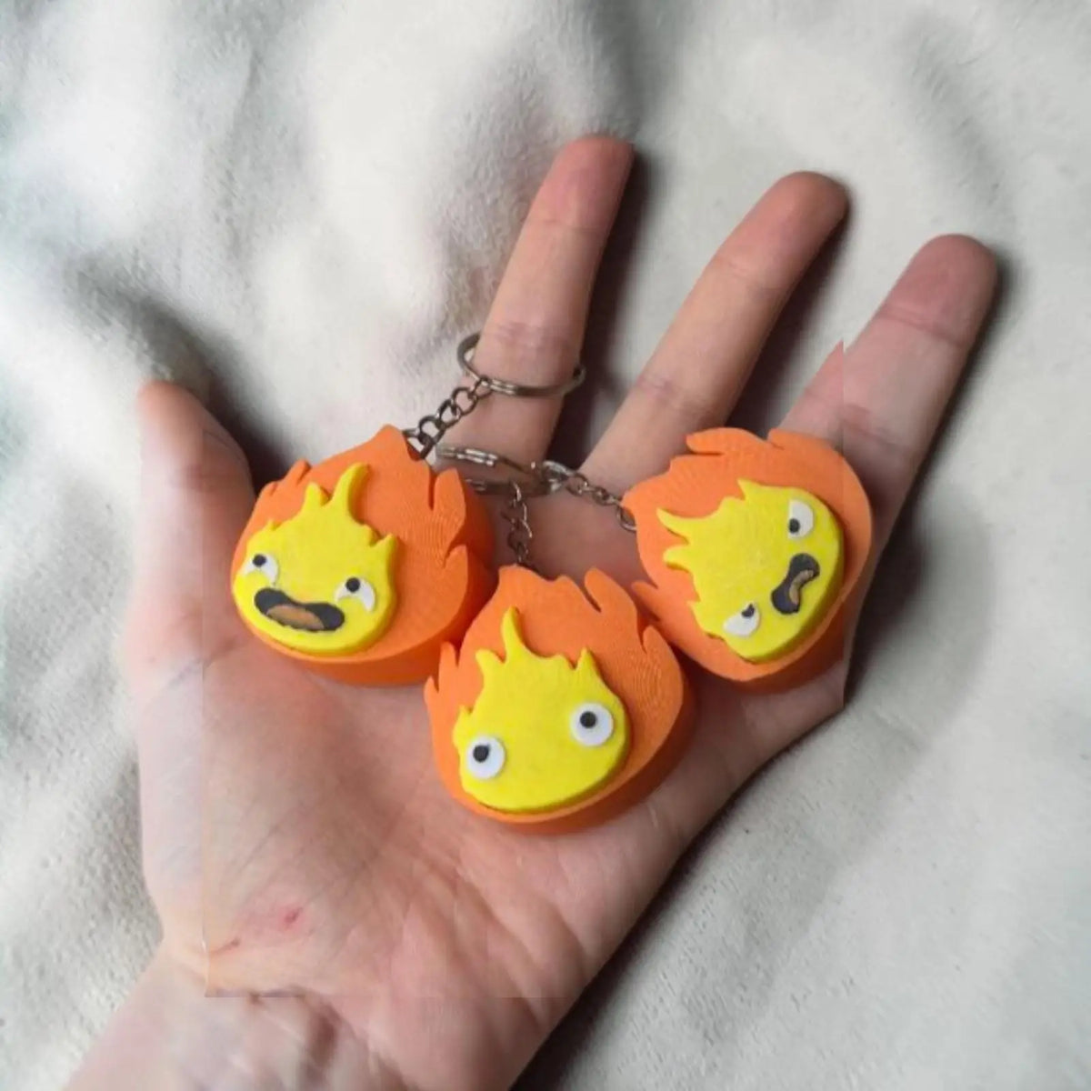 Clicker Porte-clés Esprit de Feu Kawaii 🔥🧡 Epoxy Kawaii