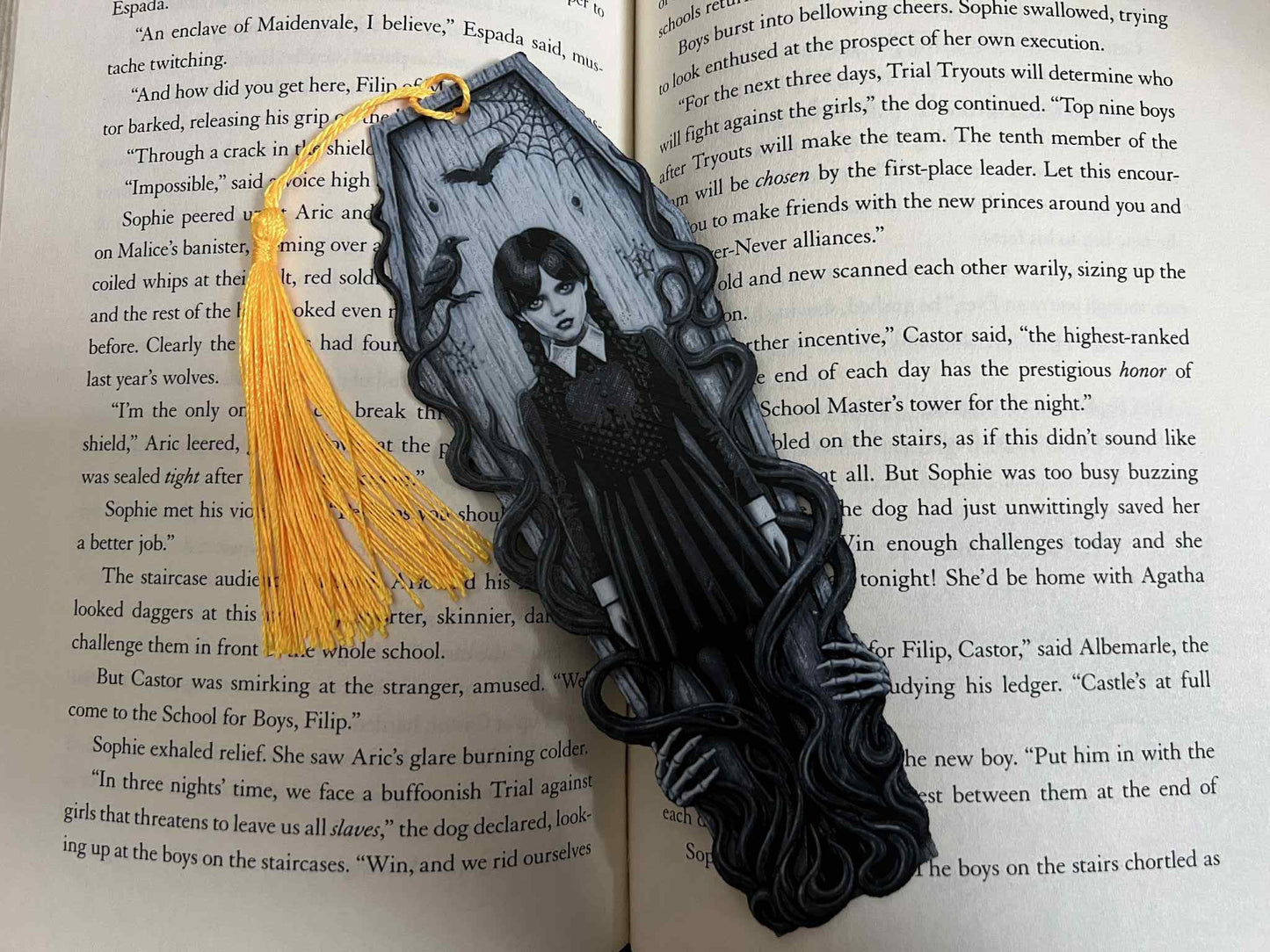 🖤 Marque-page Style Gothique – 2 Modèles au Choix Epoxy Kawaii