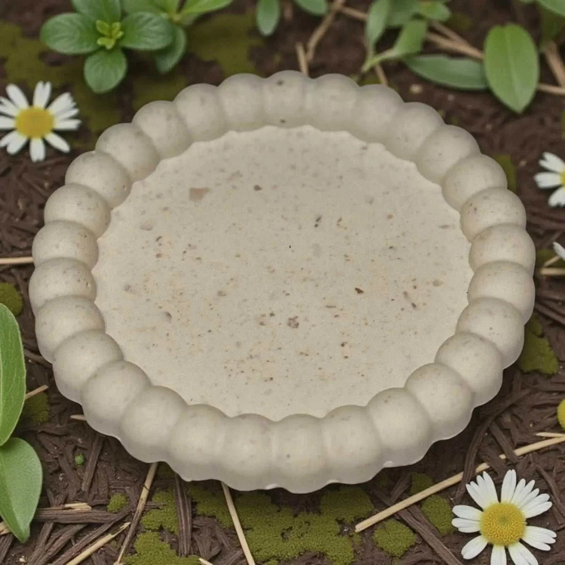 Vide-poche Marguerite en Jesmonite artisanale – conseils d’entretien Epoxy Kawaii