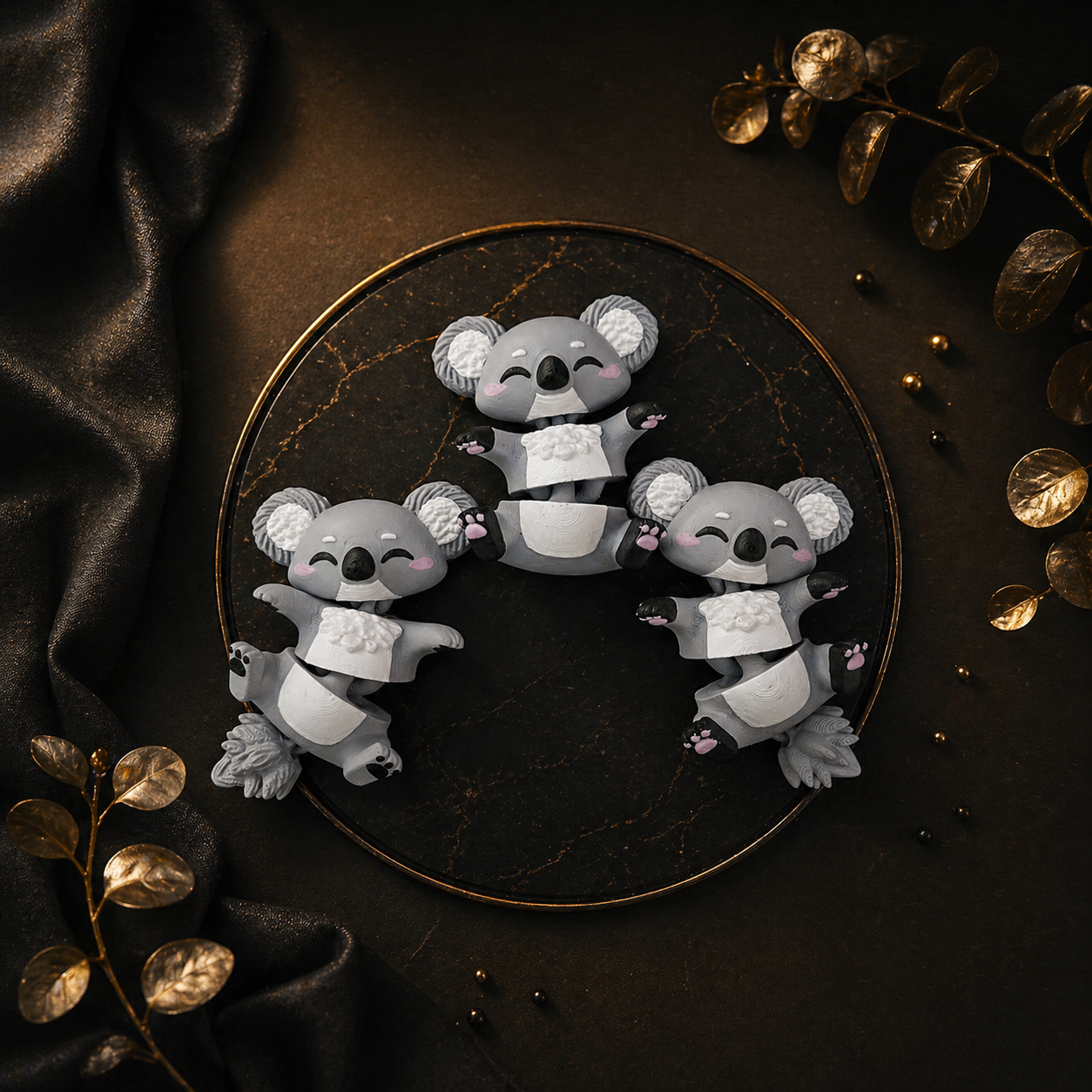 Porte-clé Koala articulé 3D – Bébé Koala Kawaii Epoxy Kawaii