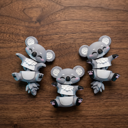 Queue fluffy articulée du porte-clé bébé koala en impression 3D