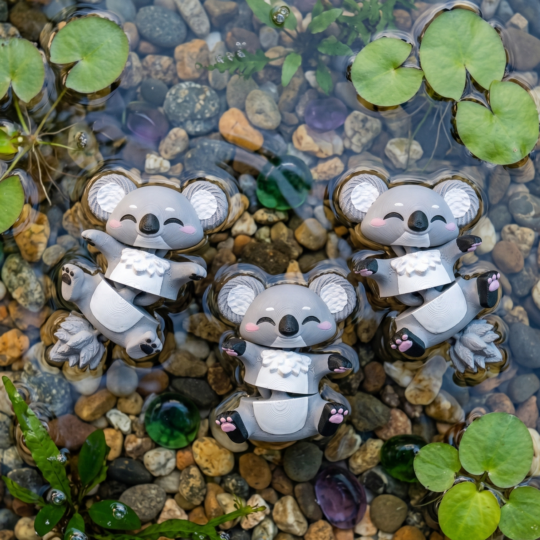 Porte-clé Koala articulé 3D – Bébé Koala Kawaii Epoxy Kawaii