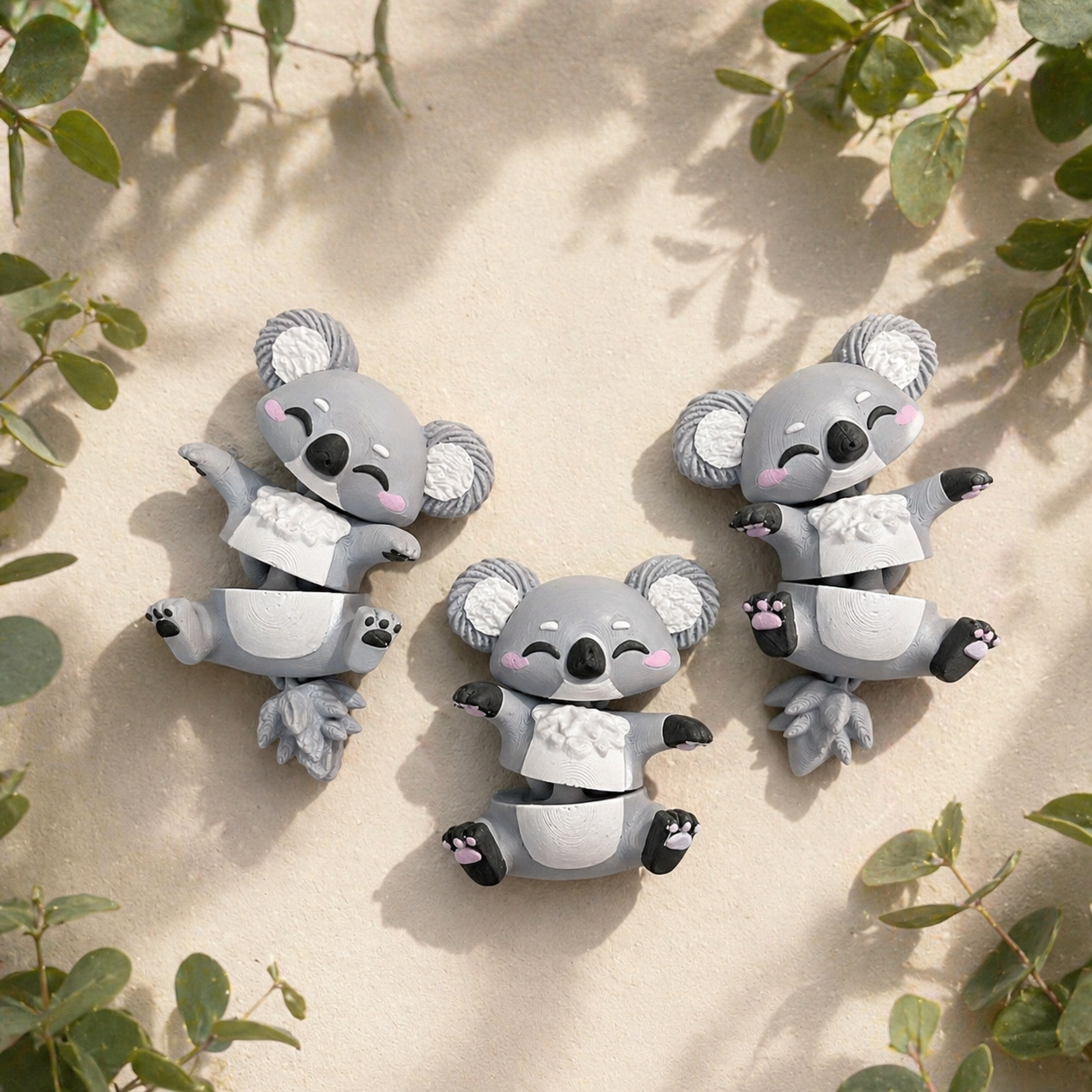 Porte-clé Koala articulé 3D – Bébé Koala Kawaii Epoxy Kawaii