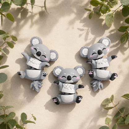 Porte-clé Koala articulé 3D – Bébé Koala Kawaii Epoxy Kawaii