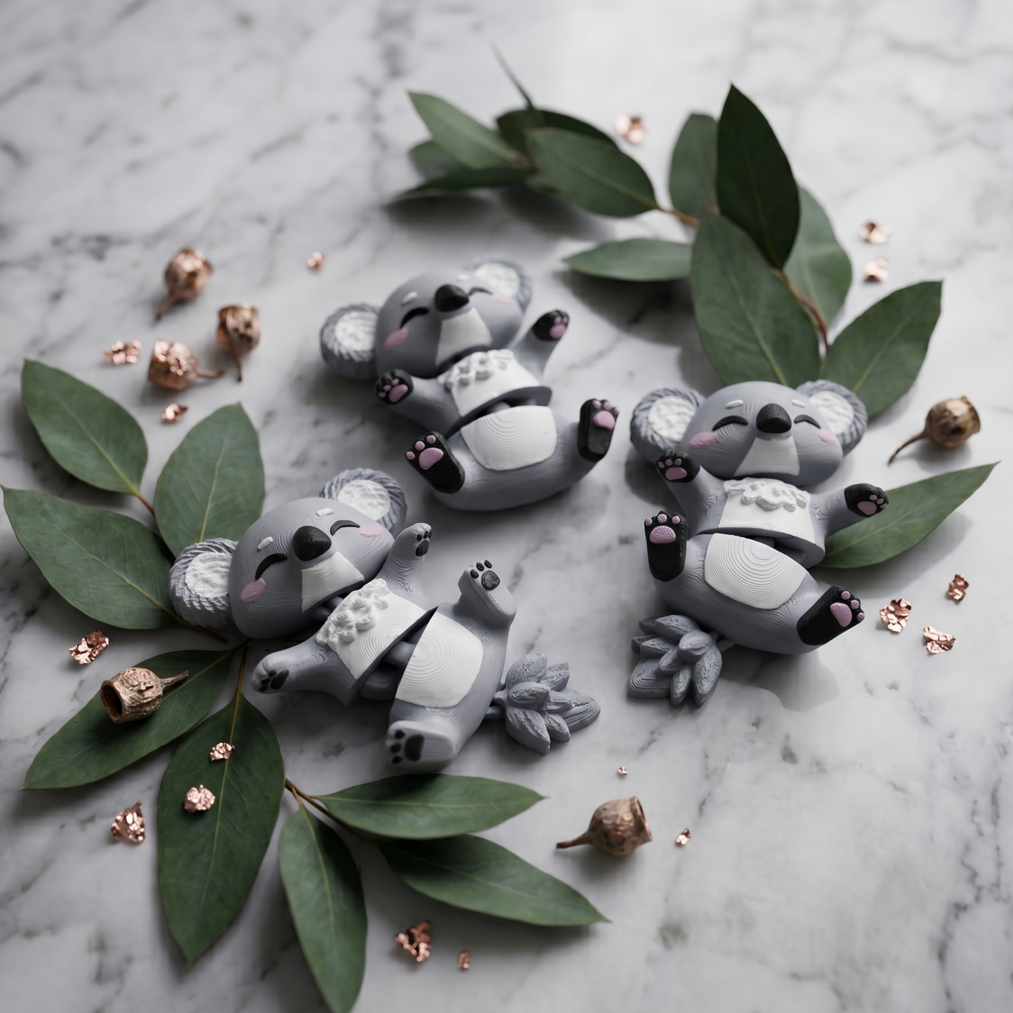 Porte-clé Koala articulé 3D – Bébé Koala Kawaii Epoxy Kawaii