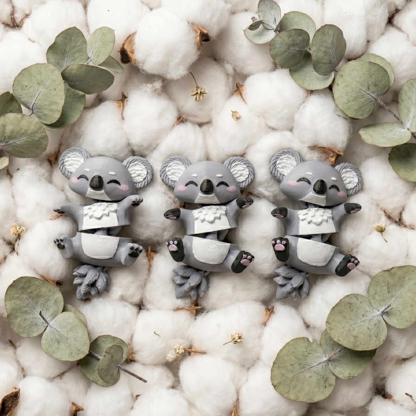 Porte-clé Koala articulé 3D – Bébé Koala Kawaii Epoxy Kawaii