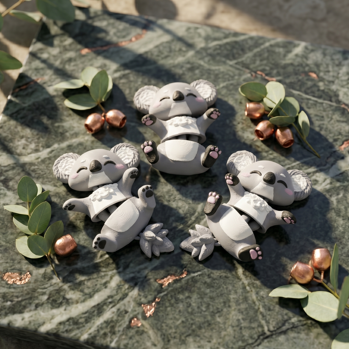 Porte-clé Koala articulé 3D – Bébé Koala Kawaii Epoxy Kawaii