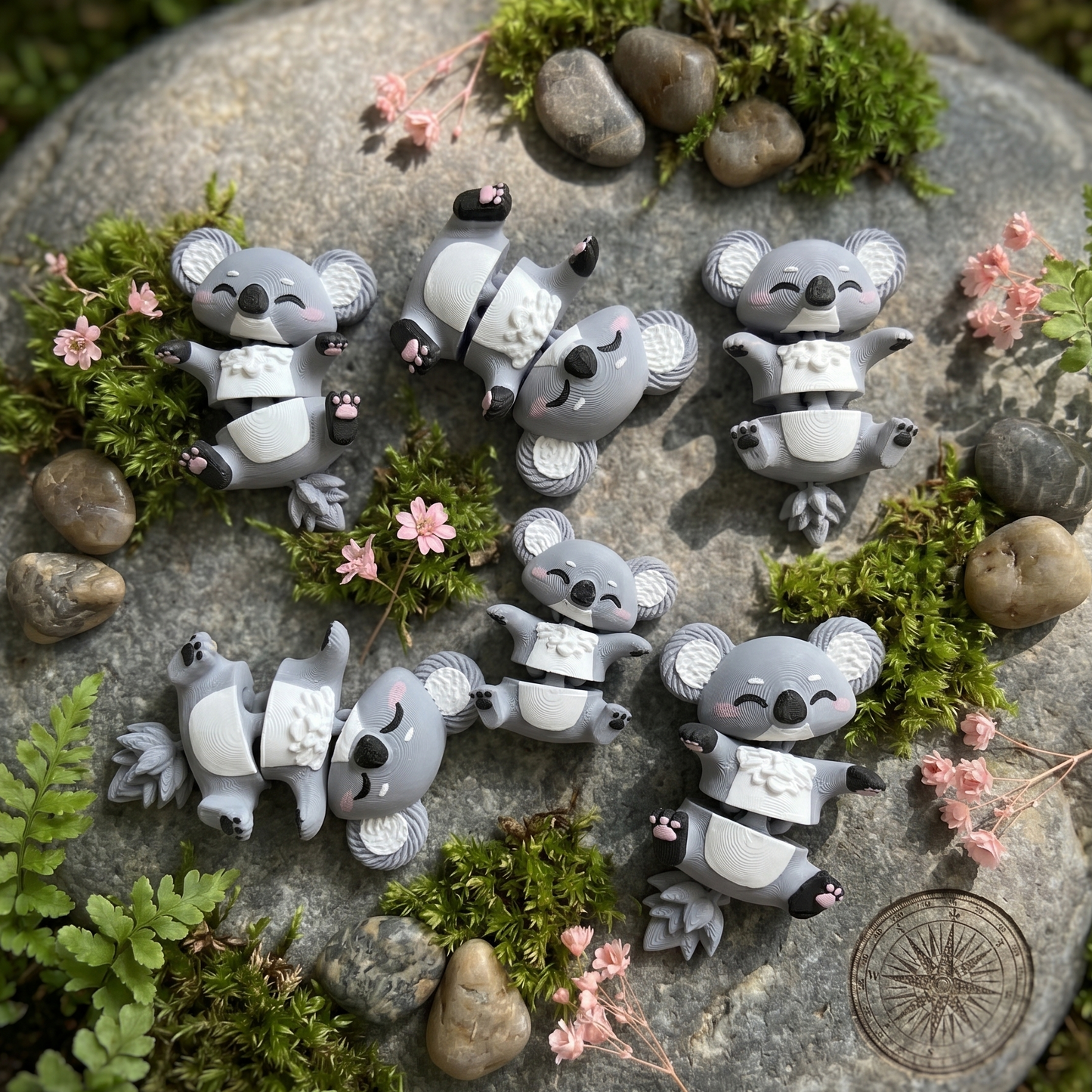 Porte-clé Koala articulé 3D – Bébé Koala Kawaii Epoxy Kawaii