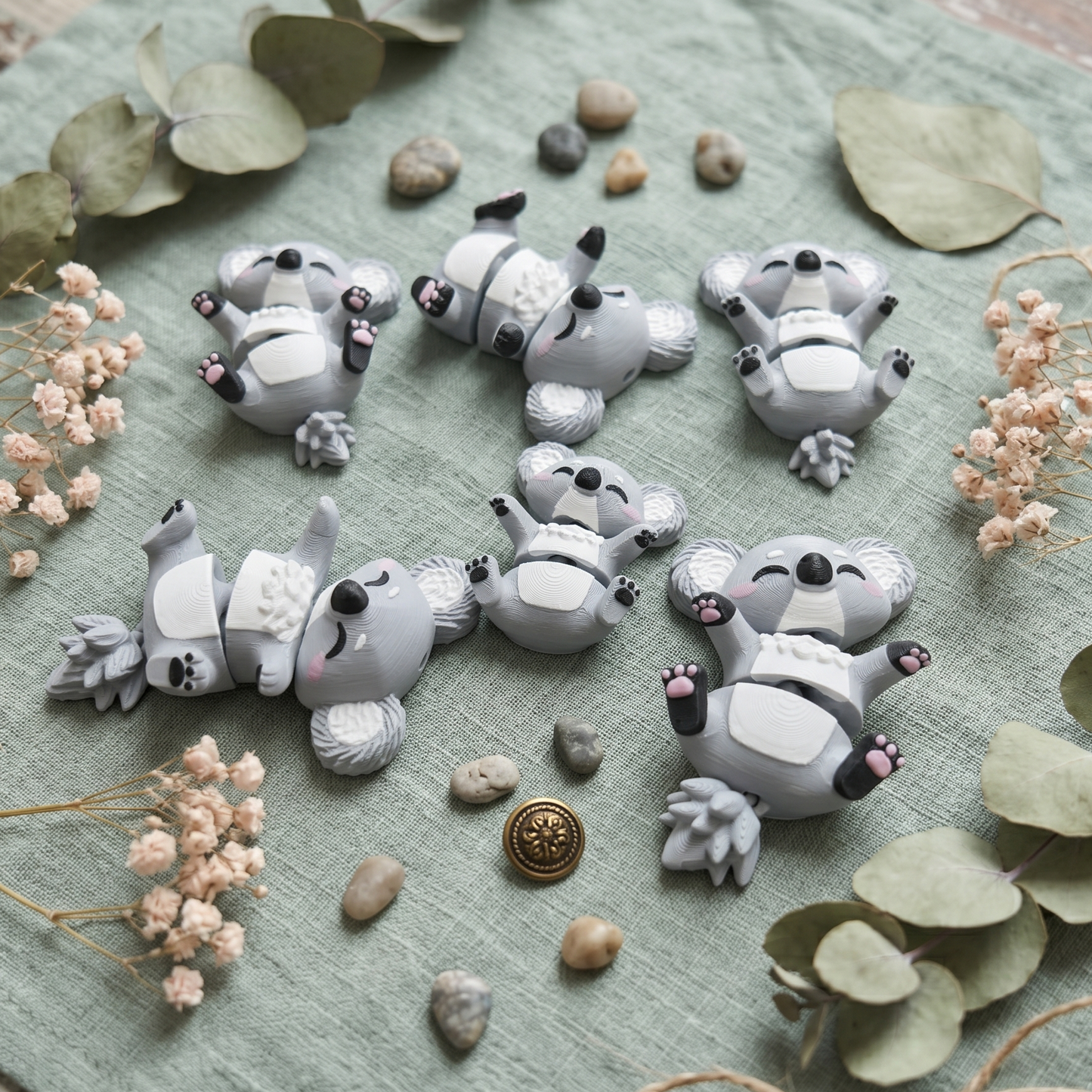 Porte-clé Koala articulé 3D – Bébé Koala Kawaii Epoxy Kawaii