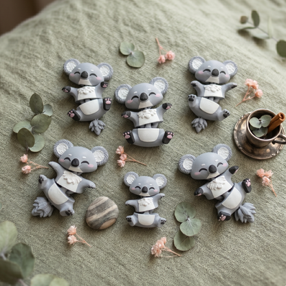 Porte-clé Koala articulé 3D – Bébé Koala Kawaii Epoxy Kawaii