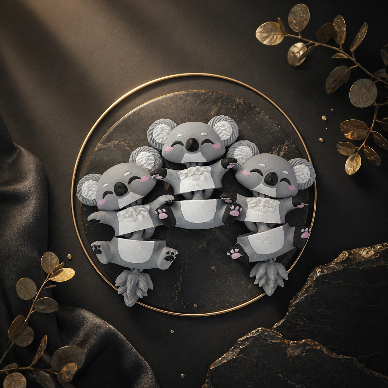 Porte-clé Koala articulé 3D – Bébé Koala Kawaii Epoxy Kawaii