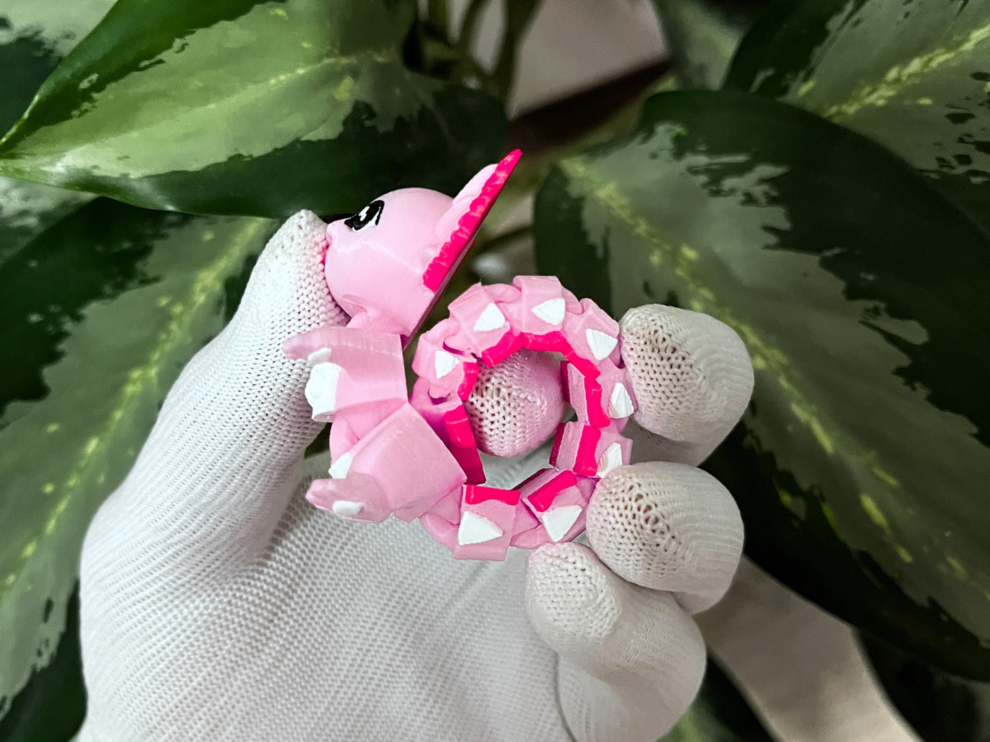 Bébé axolotl kawaii rose articulé imprimé en 3D