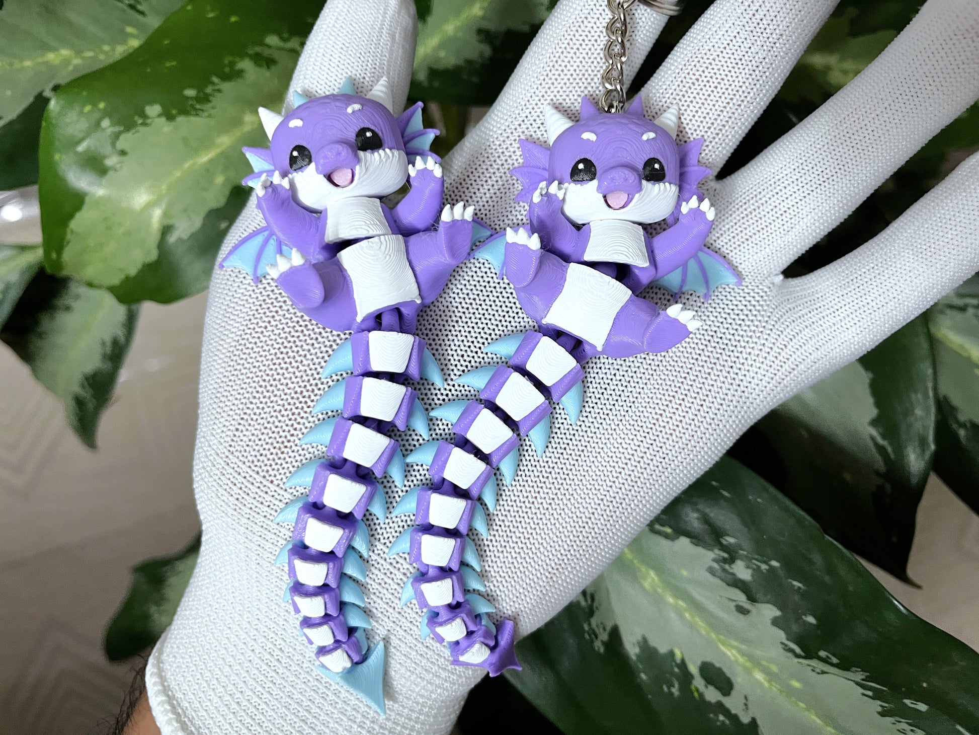 Porte-clé Dragon articulé 3D – Bébé Dragon Kawaii Epoxy Kawaii