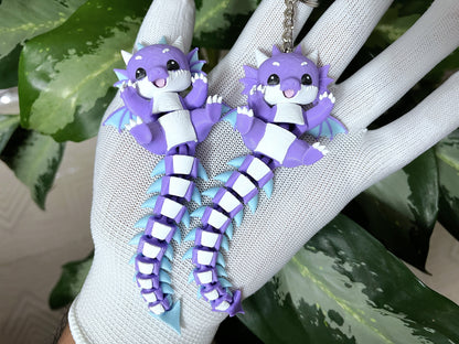 Porte-clé Dragon articulé 3D – Bébé Dragon Kawaii Epoxy Kawaii