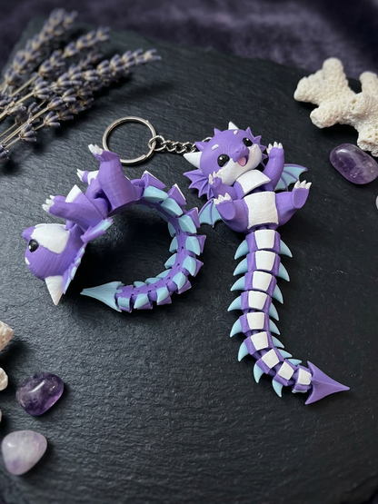Porte-clé Dragon articulé 3D – Bébé Dragon Kawaii Epoxy Kawaii