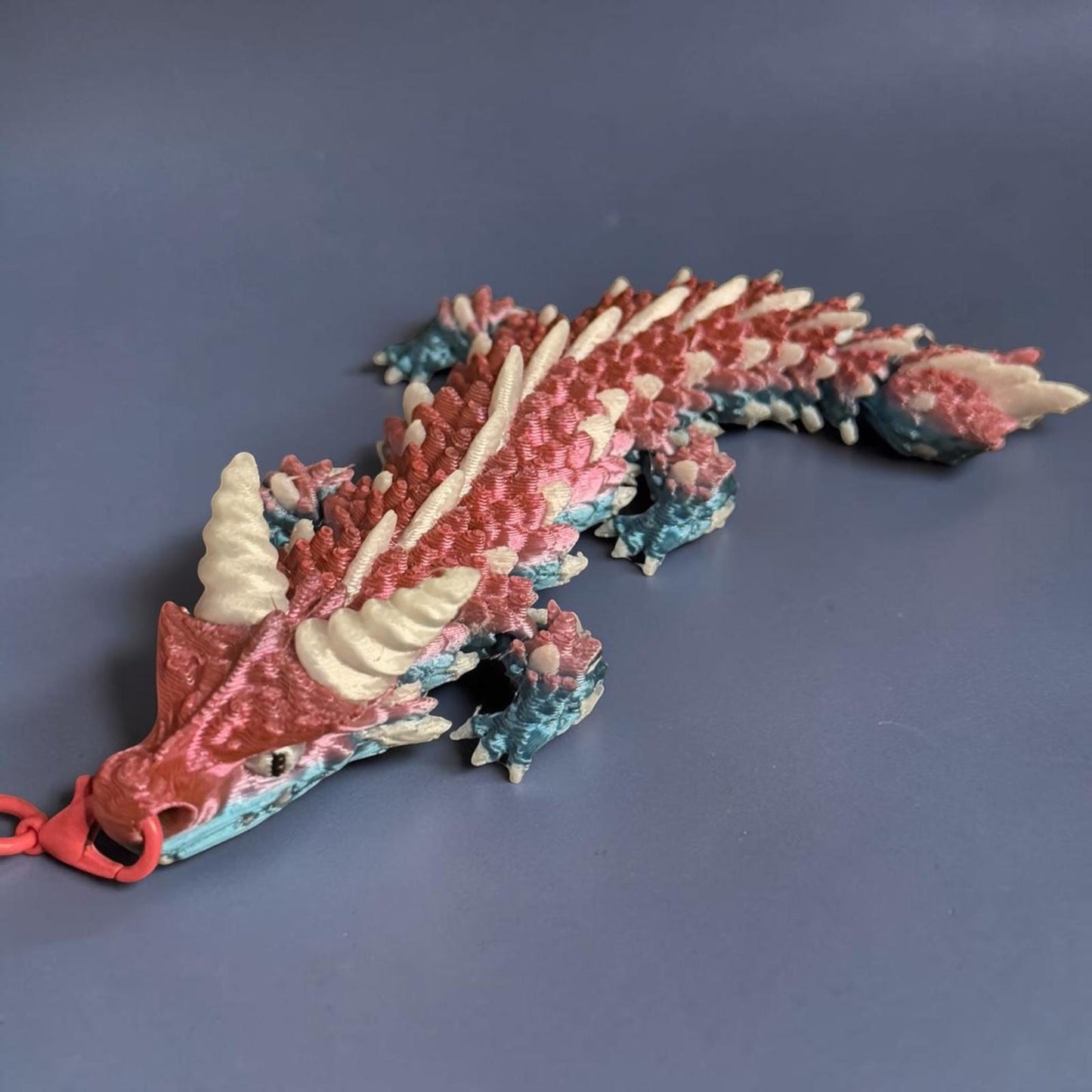 Dragon articulé porte-clé en PLA, figurine flexible kawaii, création artisanale Epoxy Kawaii