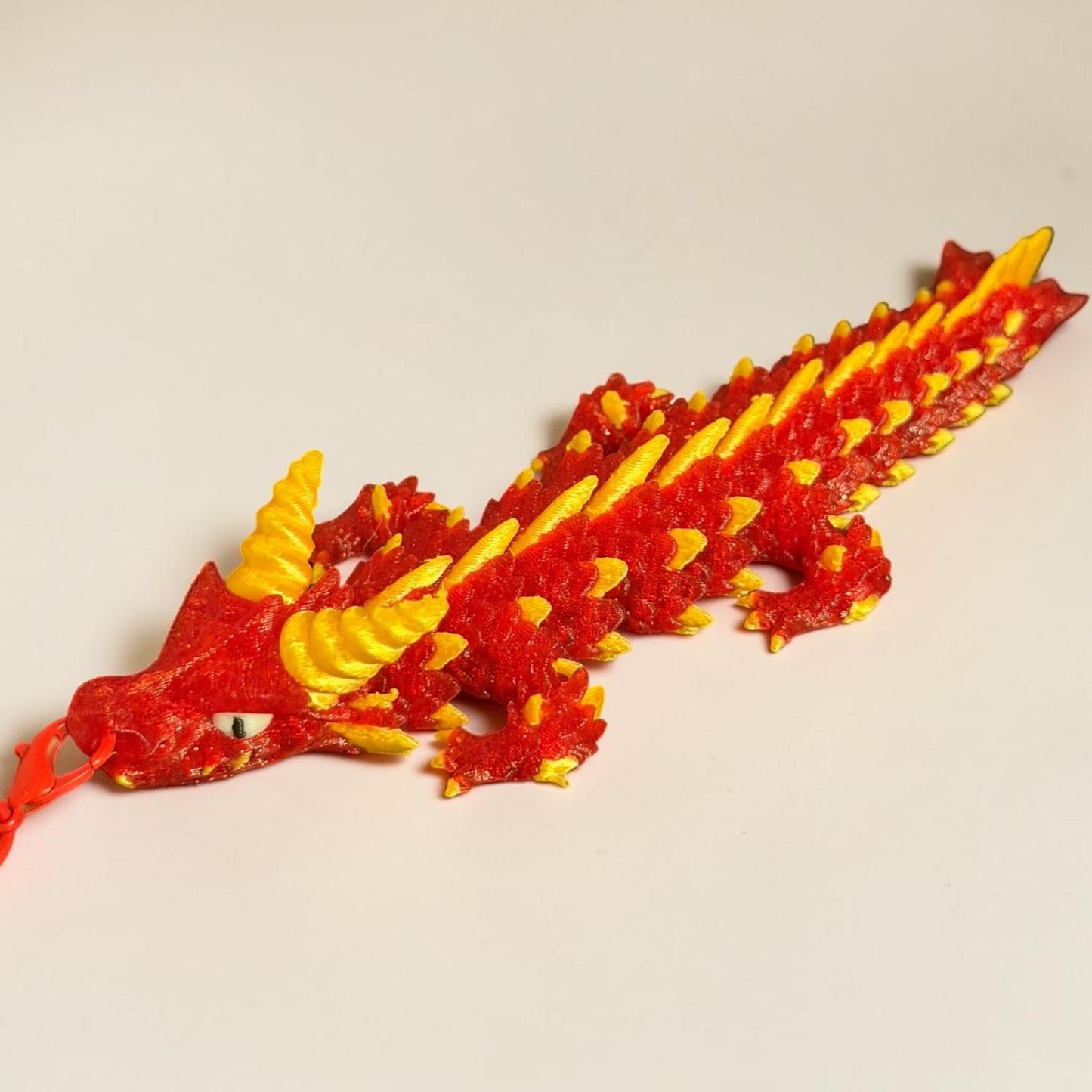 Dragon articulé porte-clé en PLA, figurine flexible kawaii, création artisanale Epoxy Kawaii