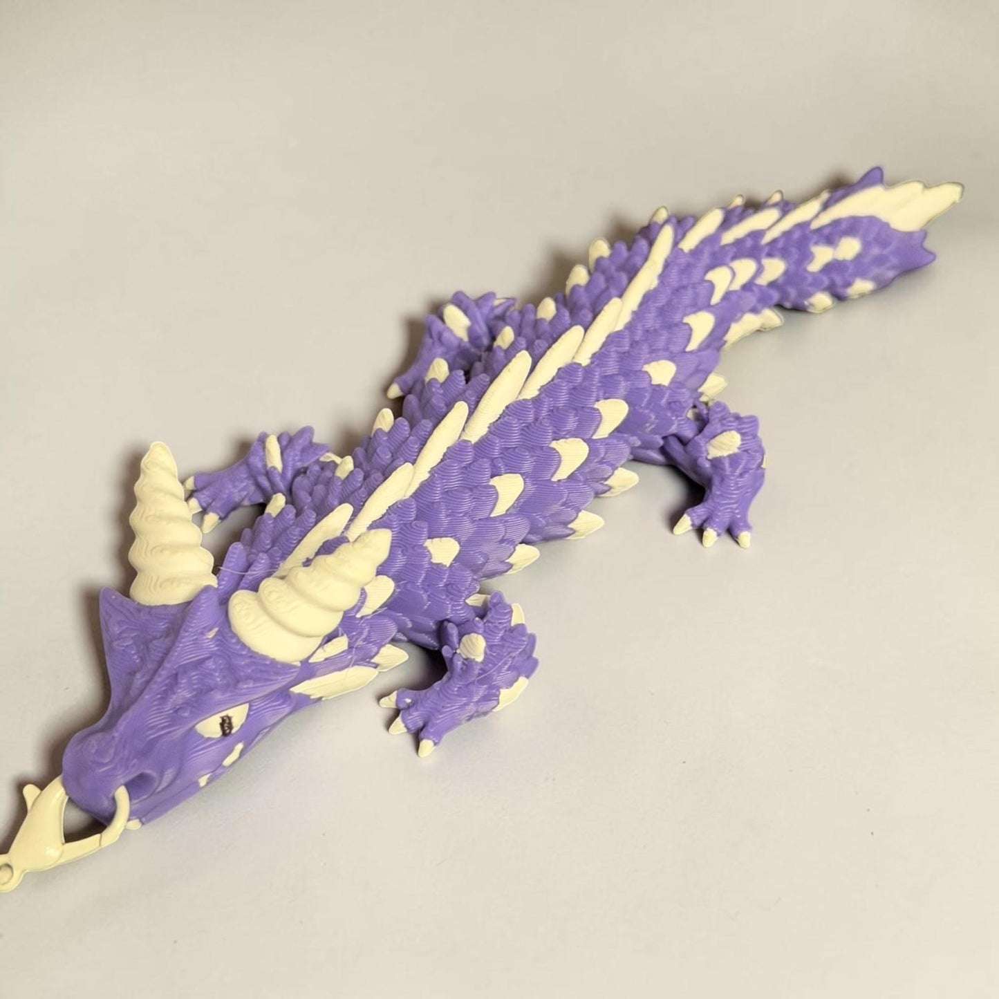 Dragon articulé porte-clé en PLA, figurine flexible kawaii, création artisanale Epoxy Kawaii