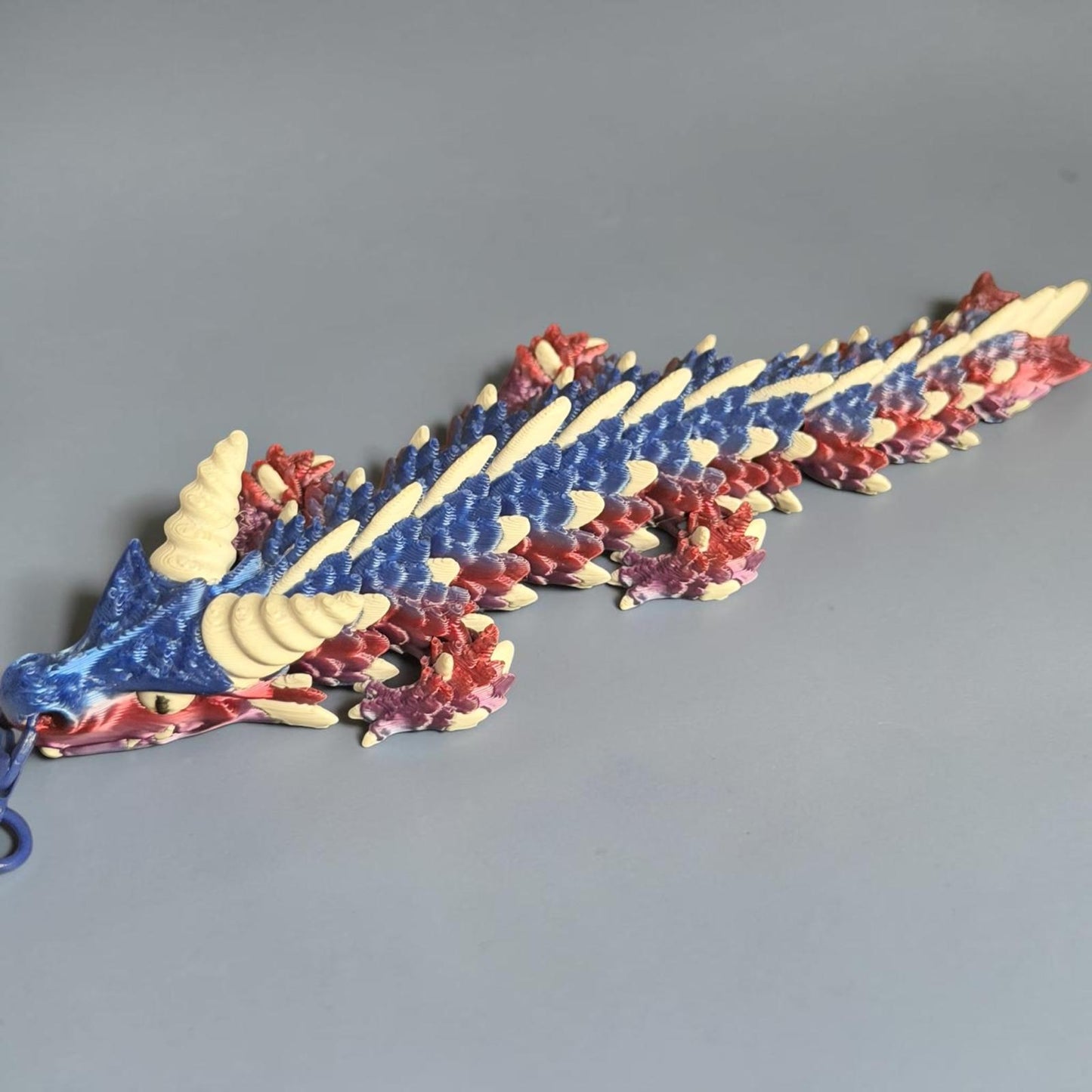 Dragon articulé porte-clé en PLA, figurine flexible kawaii, création artisanale Epoxy Kawaii
