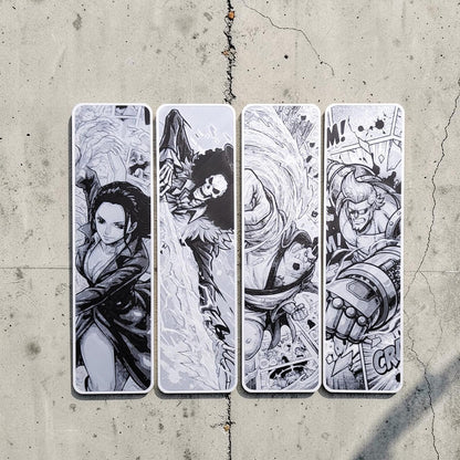 Marque-page style manga pirate en impression 3D noir et blanc avec plusieurs modèles de personnages au choix