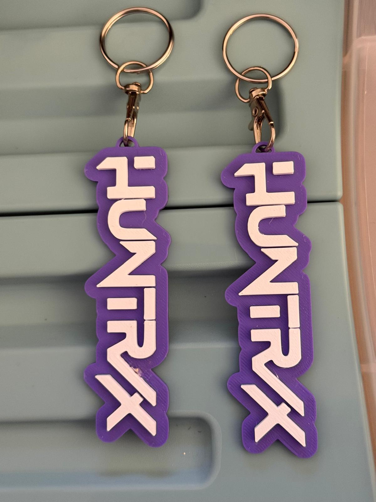 Porte-clés Hunter Inspired violet et blanc