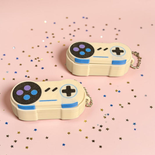 Porte-clés manette console rétro pastel