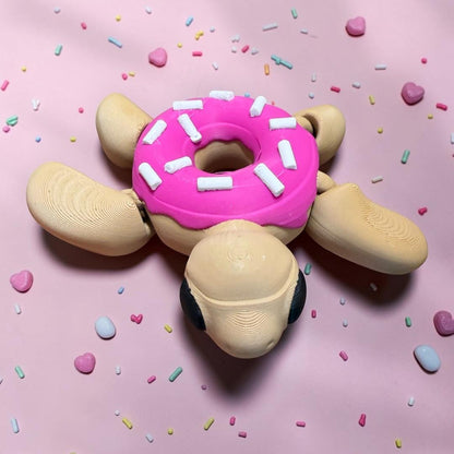 Porte clé tortue donut kawaii imprimé 3D