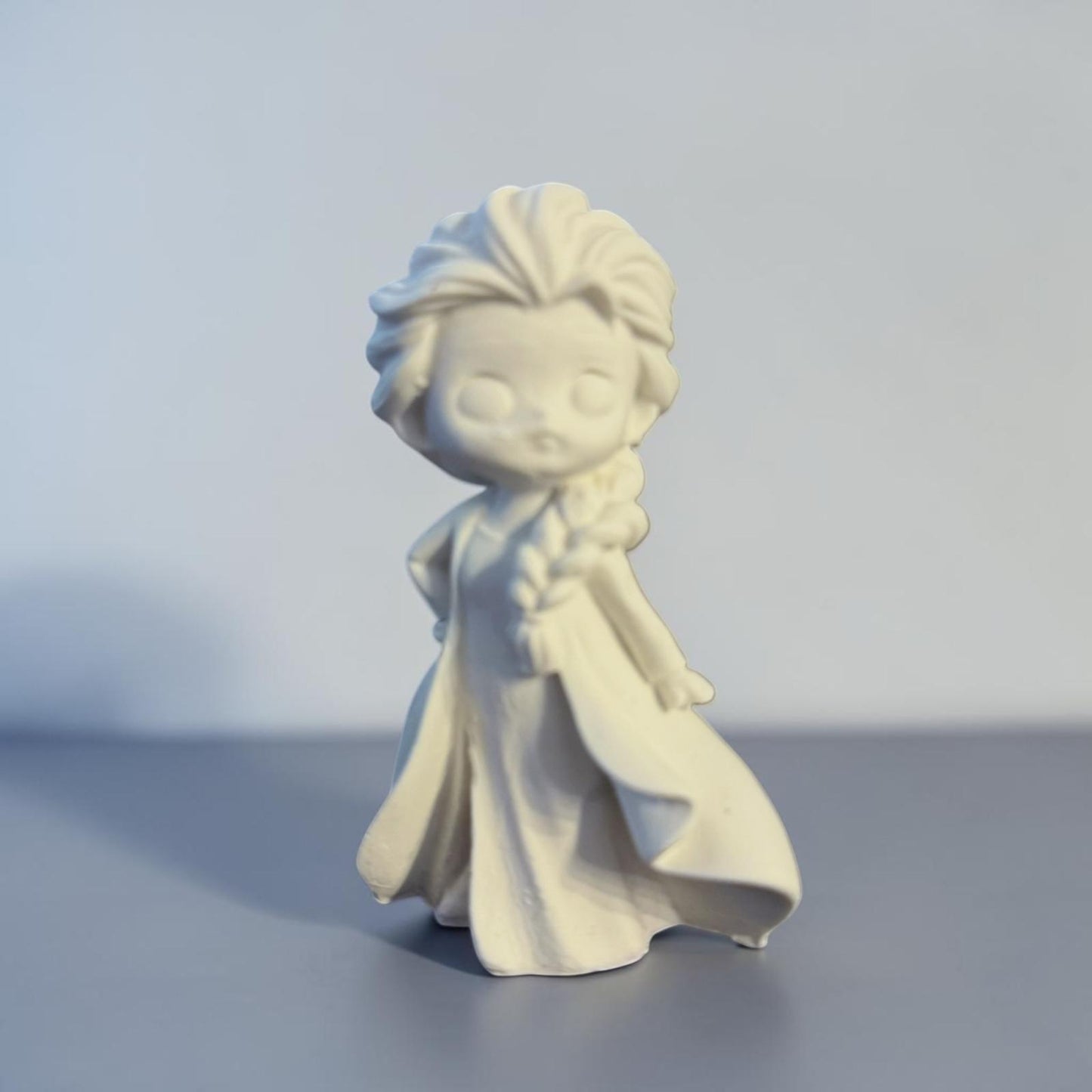 figurine Princesse des neiges à peindre jesmonite kawaii