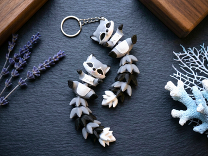 Porte-clé Raton laveur articulé 3D – Raccoon Kawaii Epoxy Kawaii