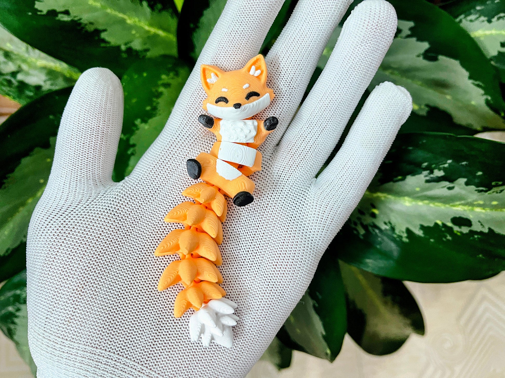 Porte-clé Renard articulé 3D – Bébé Renard Kawaii Epoxy Kawaii