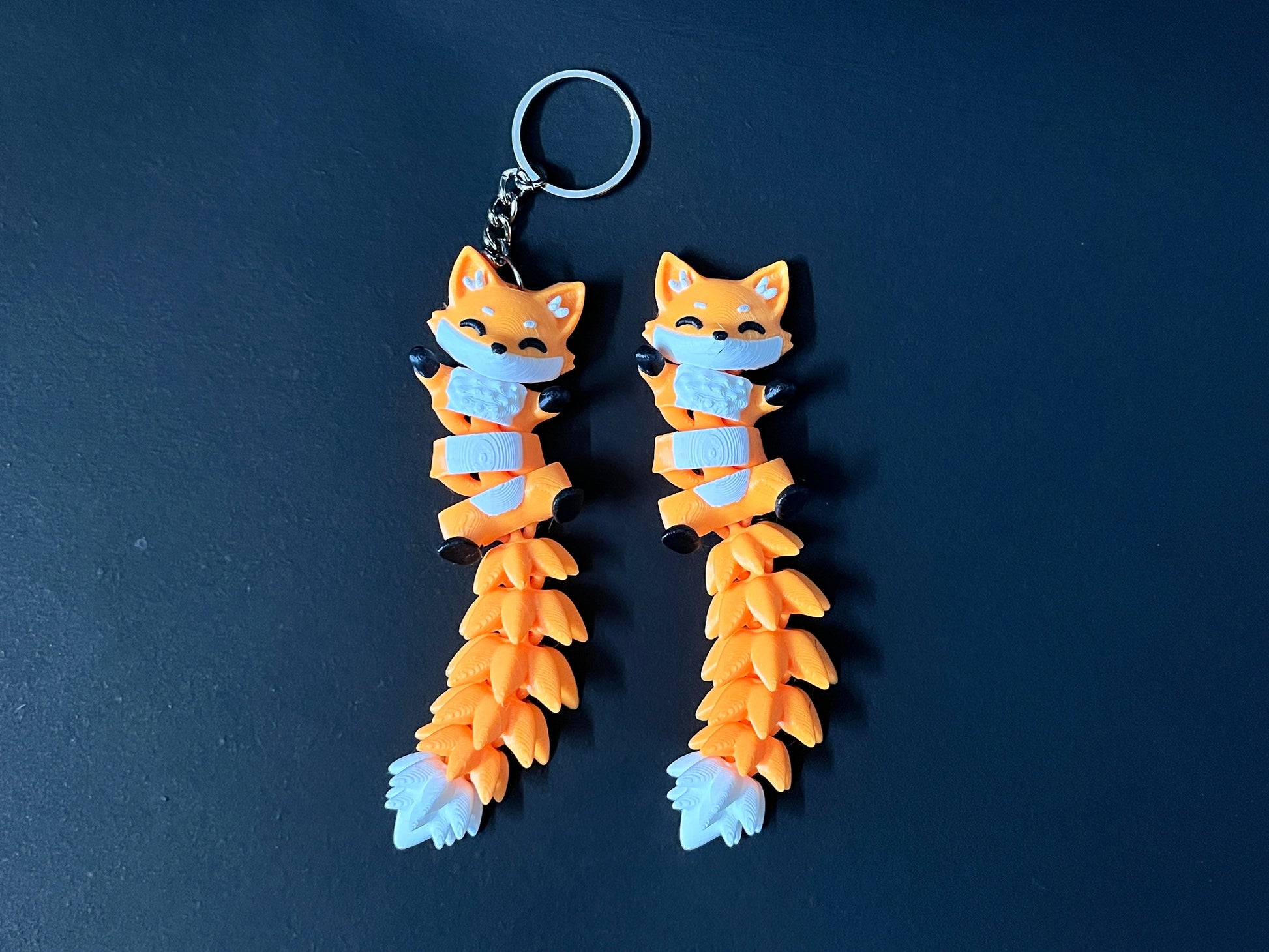 Porte-clé Renard articulé 3D – Bébé Renard Kawaii Epoxy Kawaii