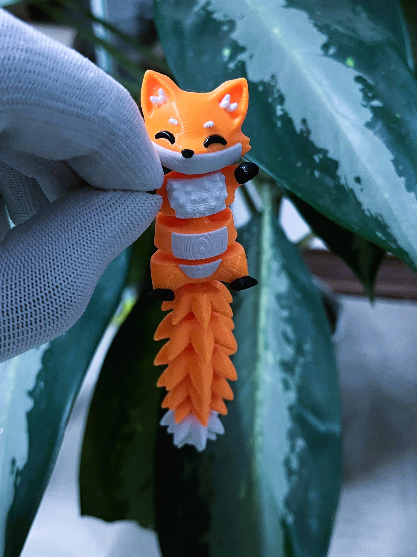 Porte-clé Renard articulé 3D – Bébé Renard Kawaii Epoxy Kawaii