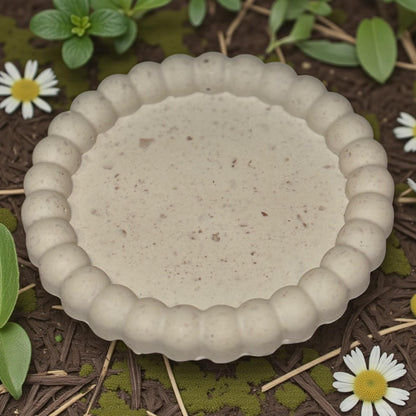 🤎 Vide-Poche Marguerite en Jesmonite – Terrazzo Marron & Beige Naturel Epoxy Kawaii