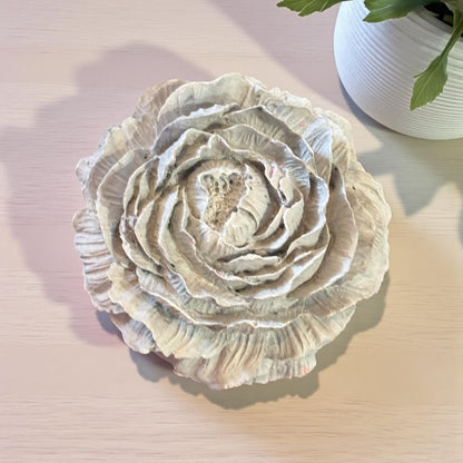 Fleur décorative en Jesmonite gris clair – diffuseur de parfum artisanal Epoxy Kawaii