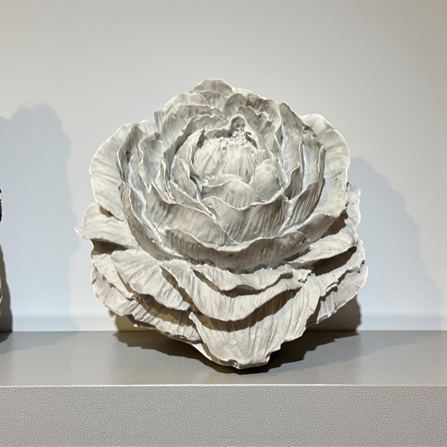 Fleur décorative en Jesmonite gris clair – diffuseur de parfum artisanal Epoxy Kawaii