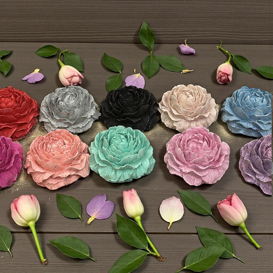 Fleur décorative personnalisable en Jesmonite – création artisanale sur mesure par Epoxy Kawaii