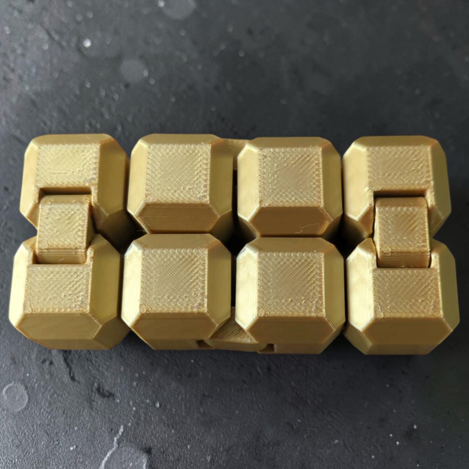 Cube infini anti-stress en impression 3D personnalisable en couleur, objet sensoriel articulé à manipuler