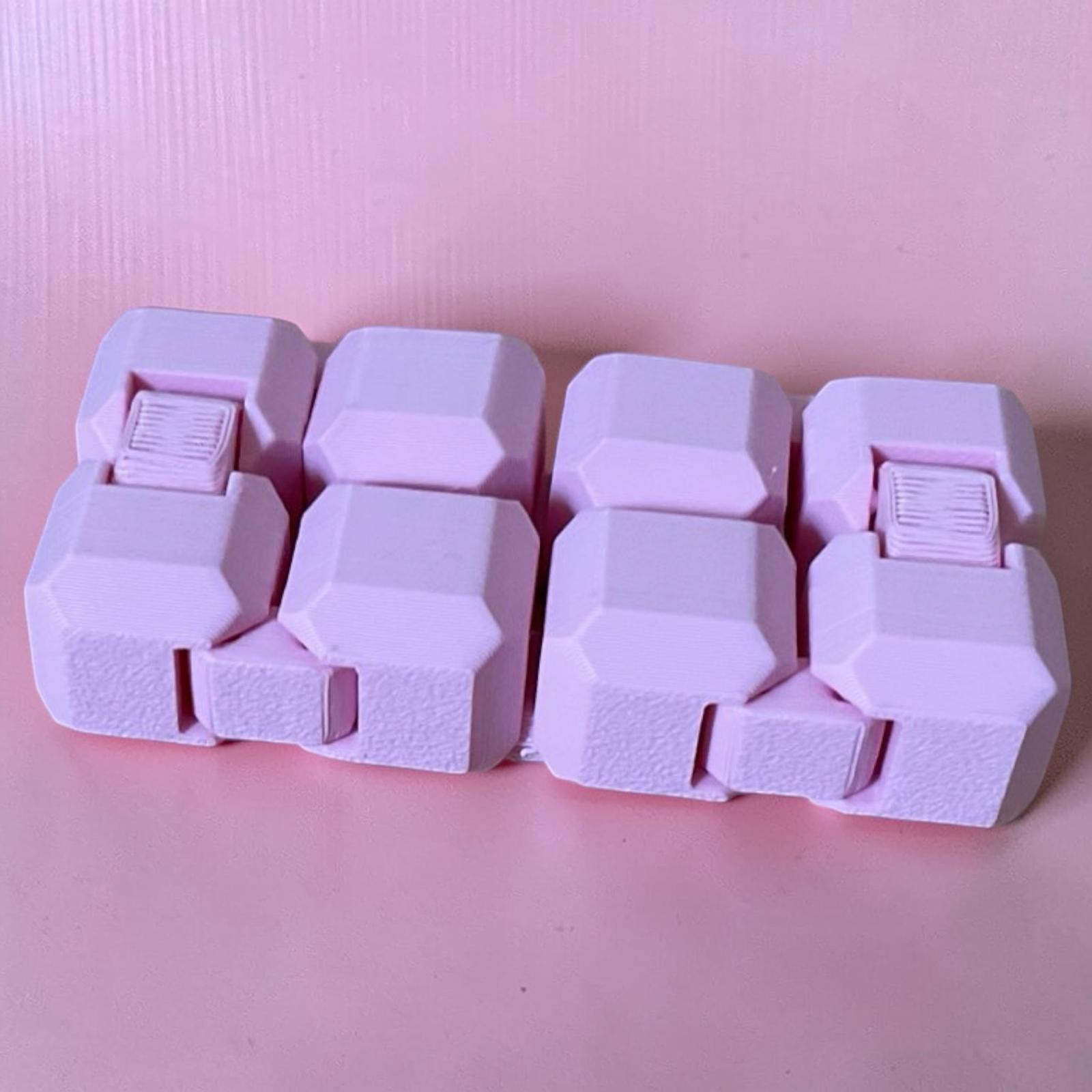 Cube infini anti-stress en impression 3D personnalisable en couleur, objet sensoriel articulé à manipuler