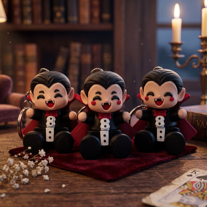 Porte-clé Dracula kawaii Halloween impression 3D - trio