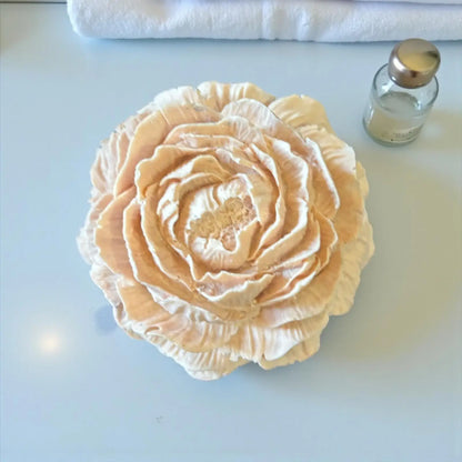 Fleur décorative en Jesmonite rose poudré clair – diffuseur de parfum artisanal Epoxy Kawaii