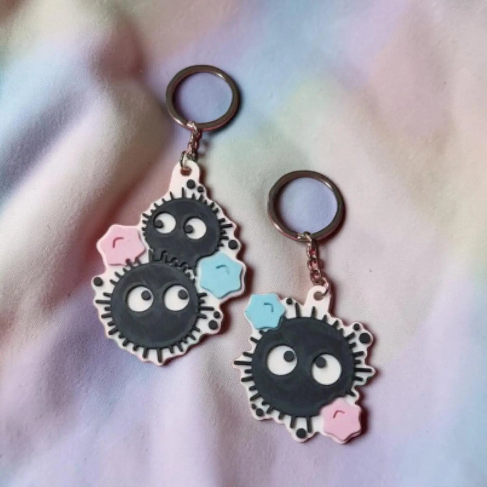 Porte-clés esprits kawaii pastel