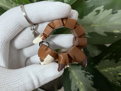 Porte-clé Loutre articulée 3D – Bébé Loutre Kawaii Epoxy Kawaii