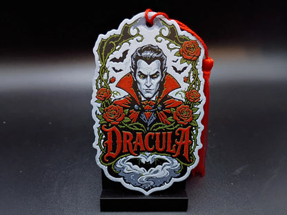 Marque-page vampire Dracula 3D rouge noir et gris Epoxy Kawaii