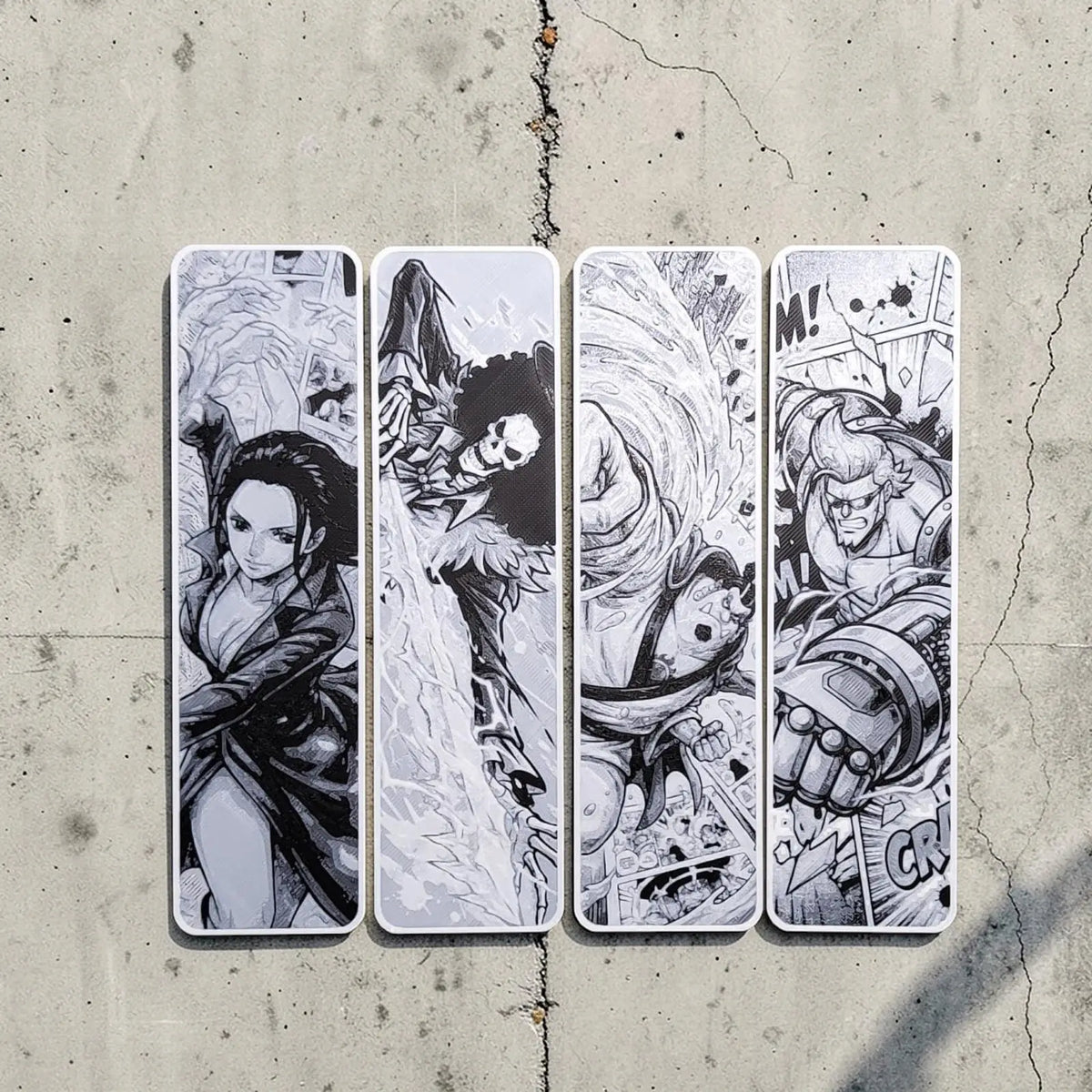 Marque-pages manga style pirate en impression 3D, plusieurs personnages au choix