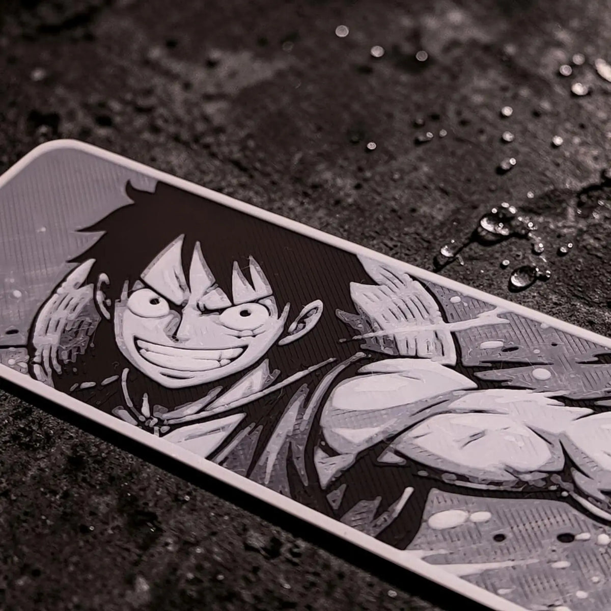 Marque-page manga pirate modèle 1, héros au poing levé, impression 3D