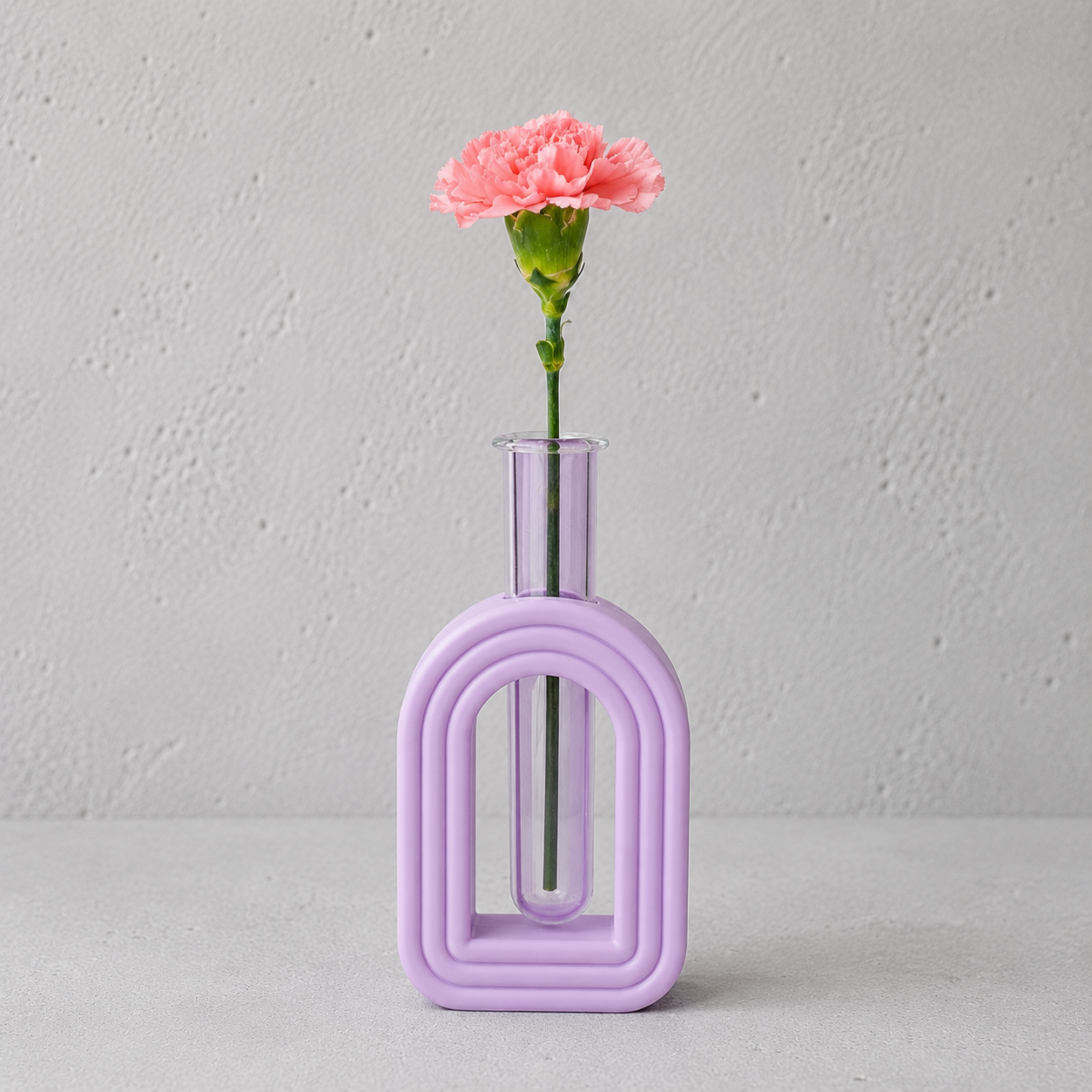 Soliflore Arche Minimaliste en Jesmonite – Vase Décoration Moderne & Artisanale Epoxy Kawaii