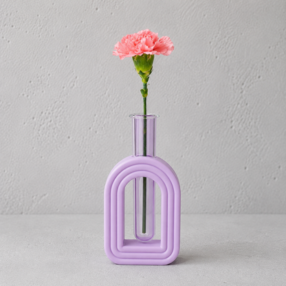 Soliflore Arche Minimaliste en Jesmonite – Vase Décoration Moderne & Artisanale Epoxy Kawaii