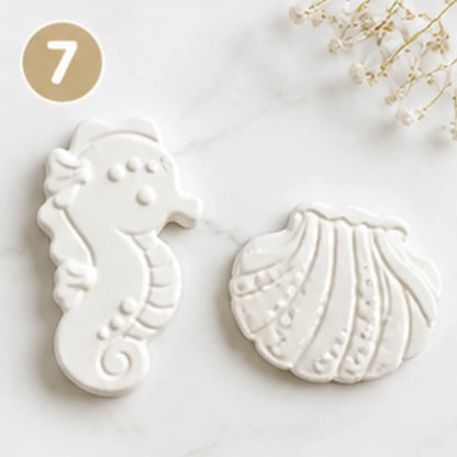 pack créatif hippocampe coquillage figurines à peindre décoration mer enfant DIY